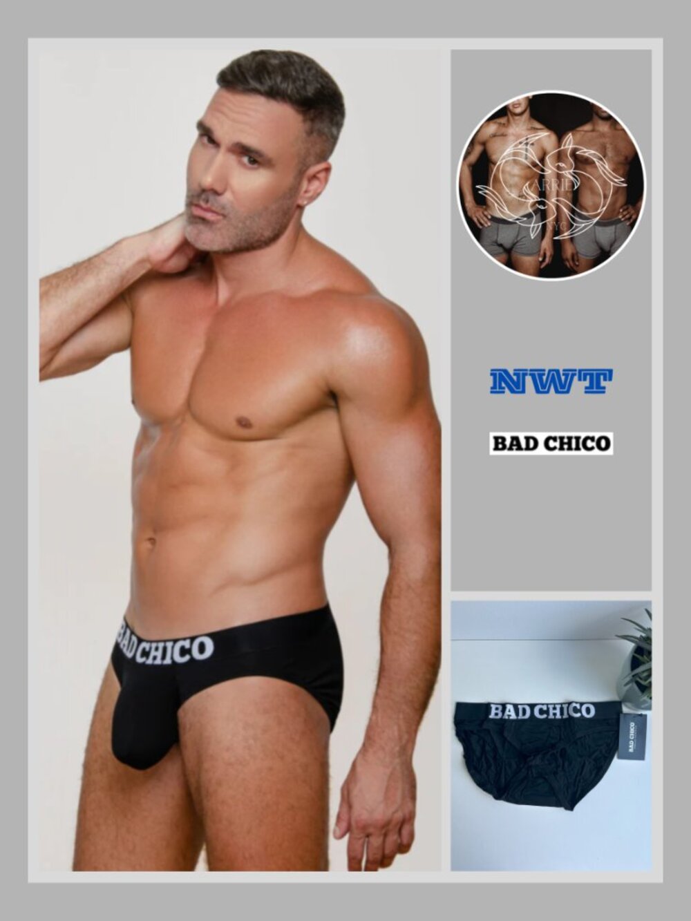 BAD CHICO - Platinum Modal Brief - Black (Size L)